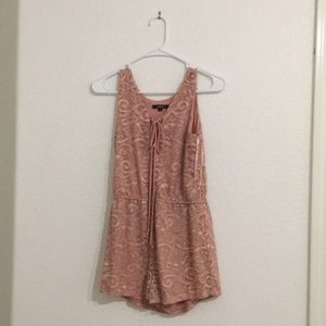 Rosey Pink Lace Romper